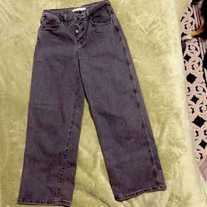 Mile High Cropped Wide Leg Levi Jeans- Size 27